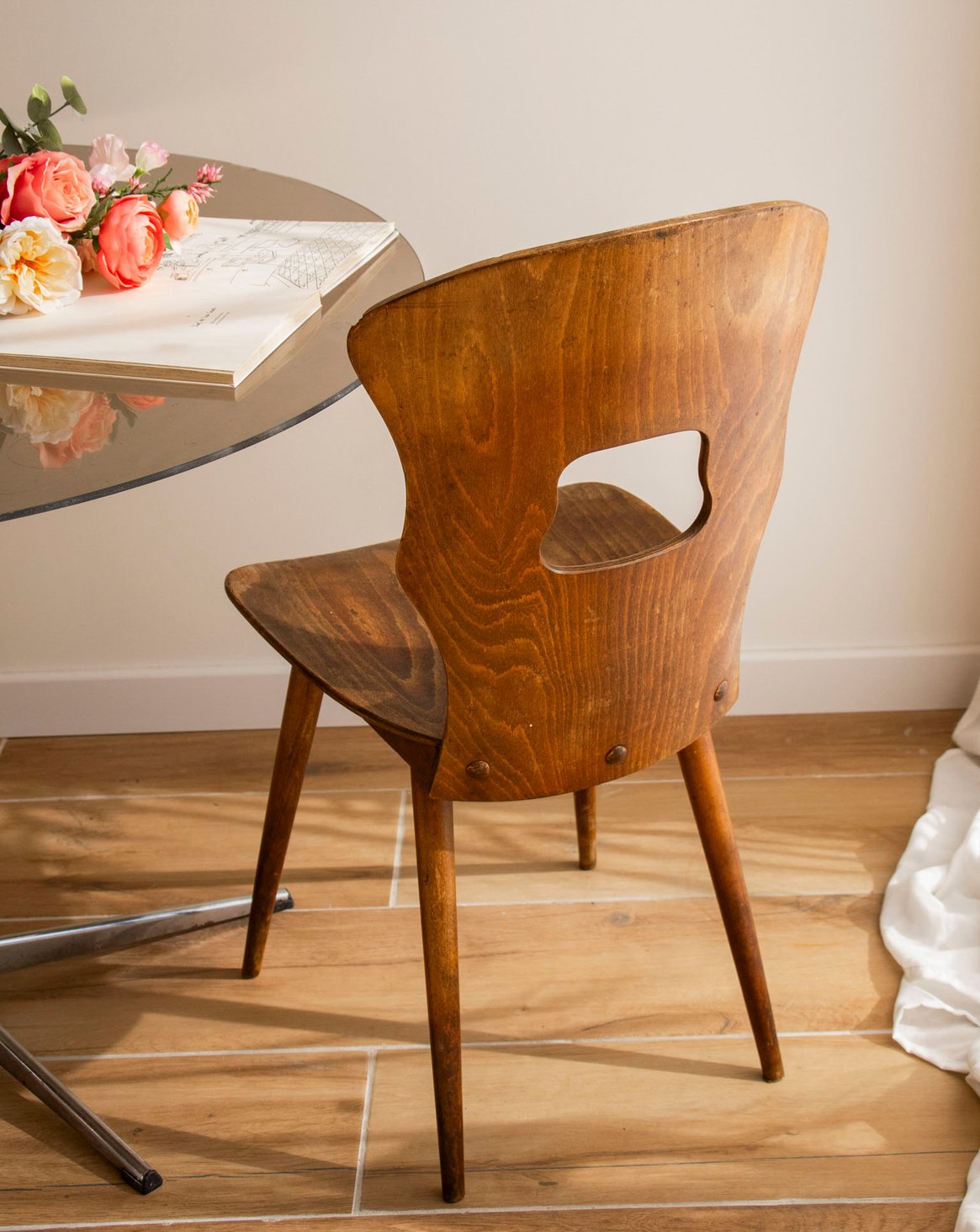 Chaise scandinave en teck Alma N°1941 - Bon état, DEBONGOUT