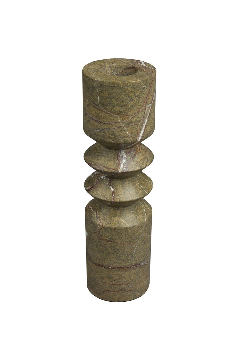 Bougeoir & Chandelle en marbre, SATPURA, DUTCHBONE