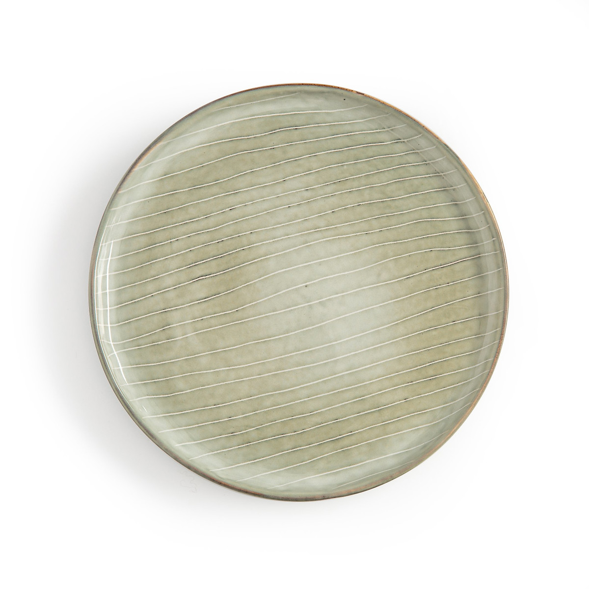 Set of 4 shima stoneware dessert plates, grey-green, Am.Pm | La Redoute