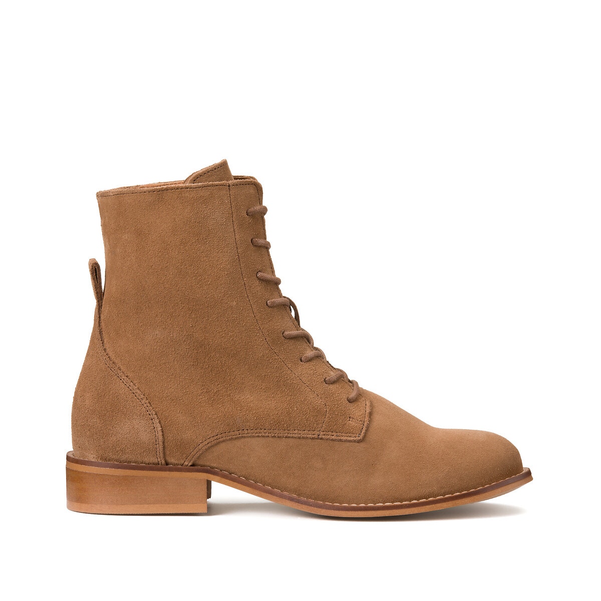 Bottines lacets camel femme La Redoute