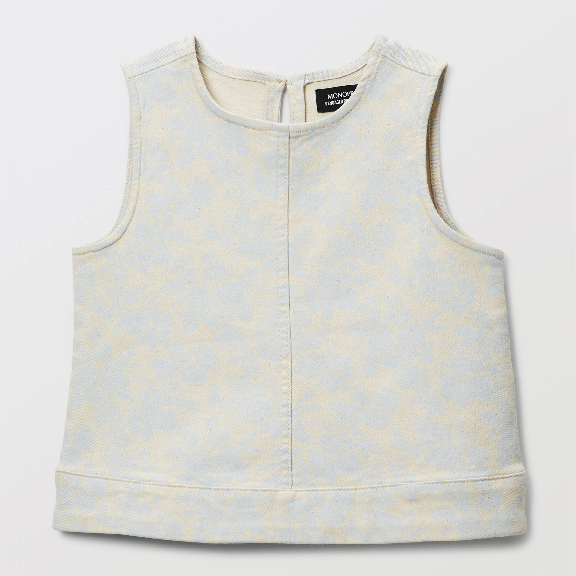 Top sans manches en twill imprimé, MONOPRIX