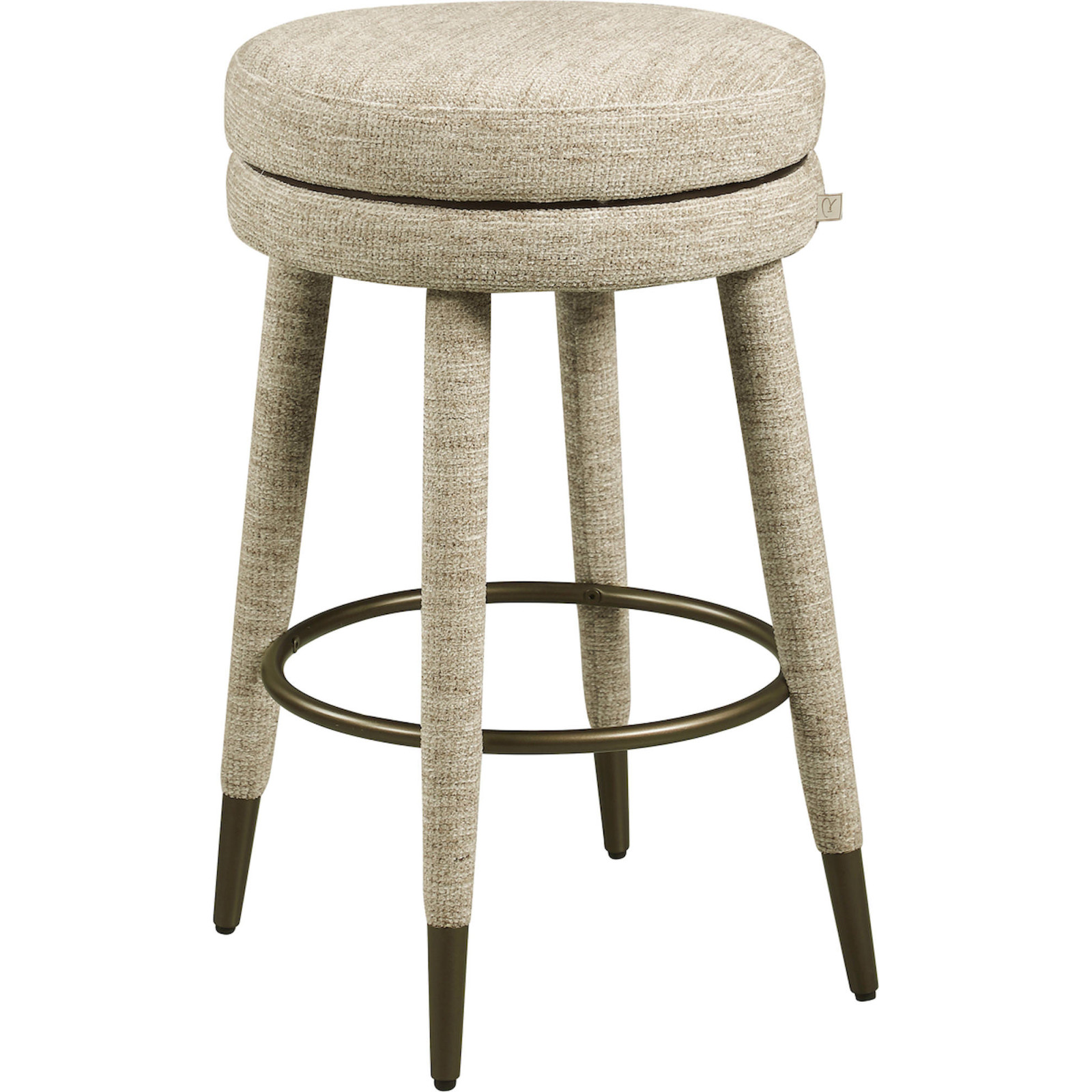 Tabouret de comptoir pivotant tissu tressé, RECOLLECTION