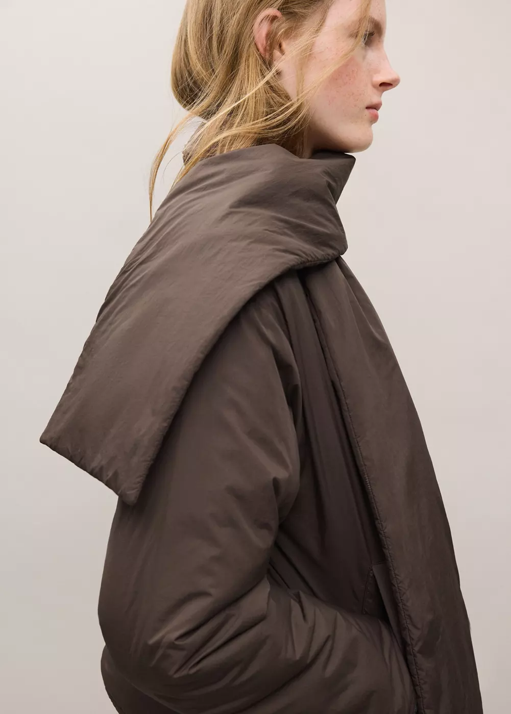 Anorak matelassé avec écharpe, MANGO TEEN