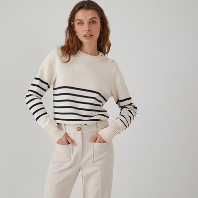 Les Signatures - Breton Striped Jumper in Recycled Wool Mix LA REDOUTE COLLECTIONS