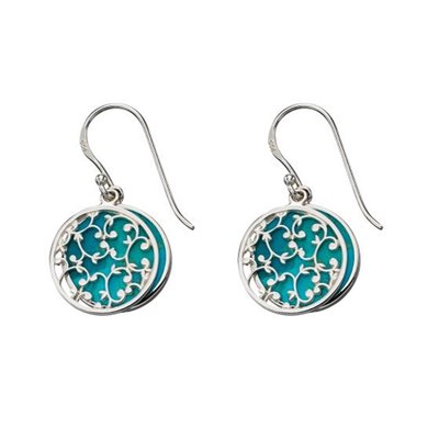 Sterling Silver Turquoise Two Piece Drop Earrings Bysterling BEGINNINGS