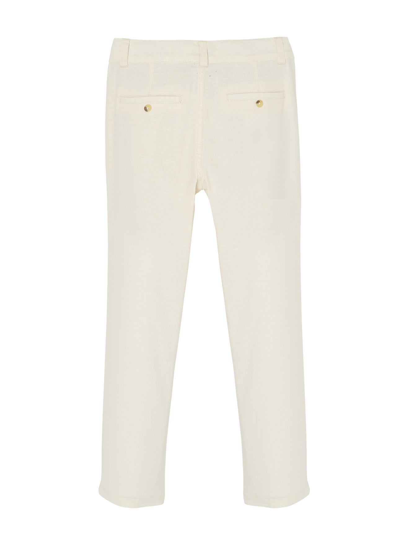 VERTBAUDET Pantalon Chino Garçon Coton Lin Marine Foncé 8A - Confort & Style
