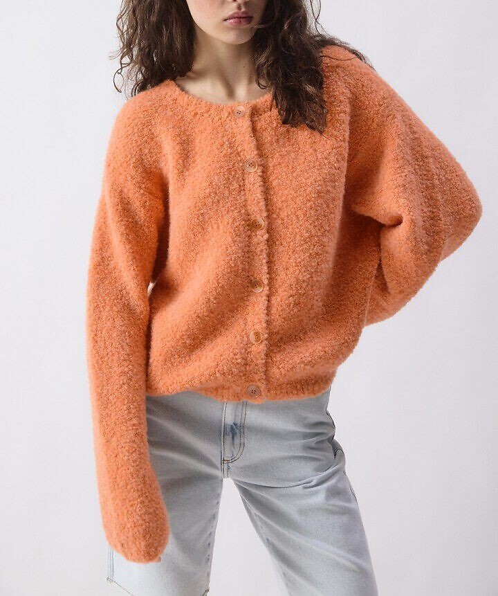 Cardigan a girocollo spesso a maniche lunghe, ZOLLY, AMERICAN VINTAGE