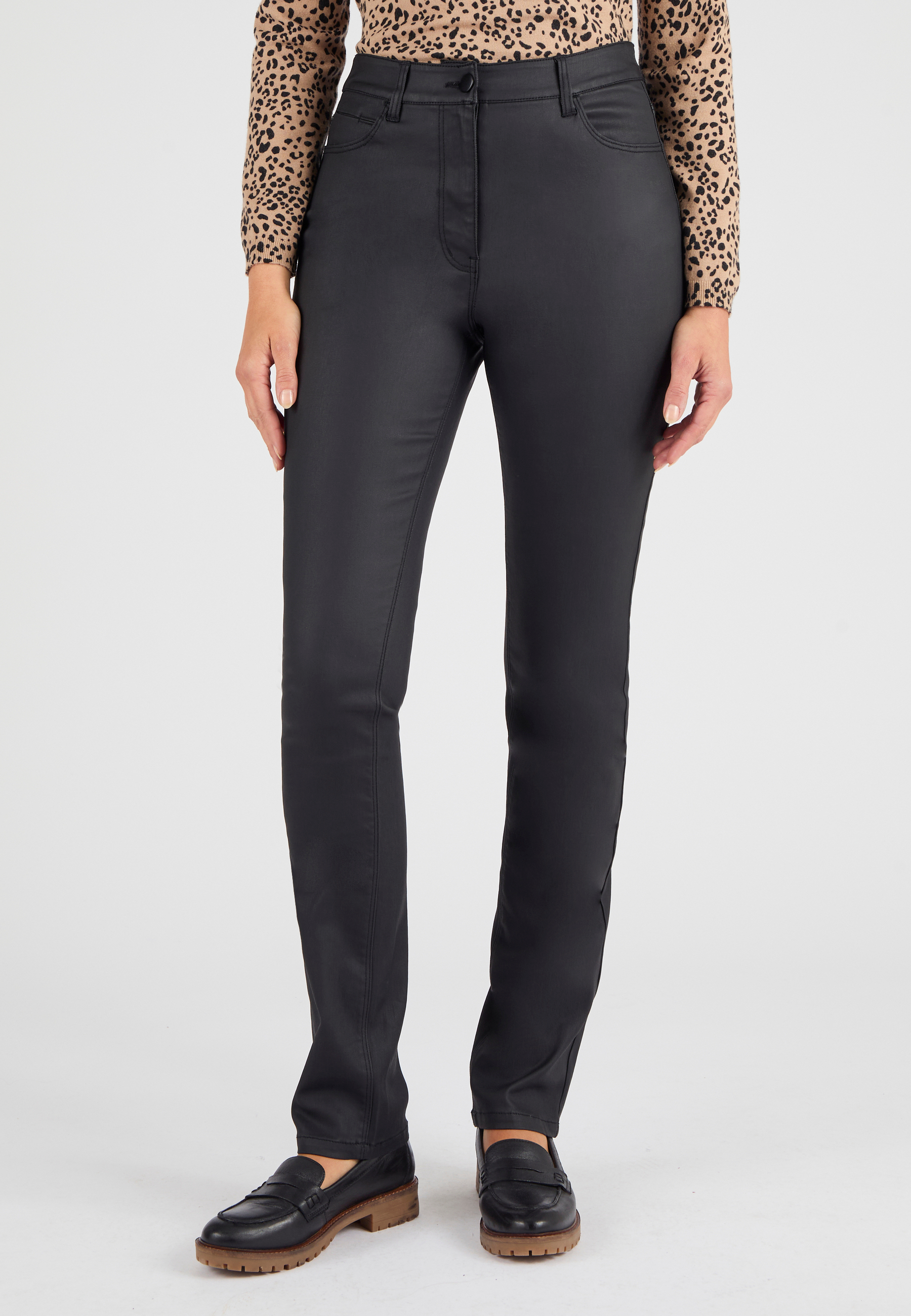 Pantalon 5 poches enduit, DAMART
