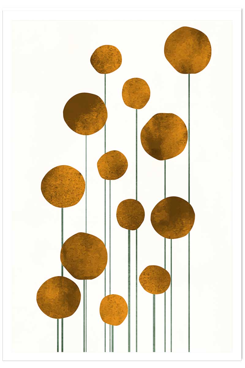 Affiche Fleurs d'eau dorées, HEXOA