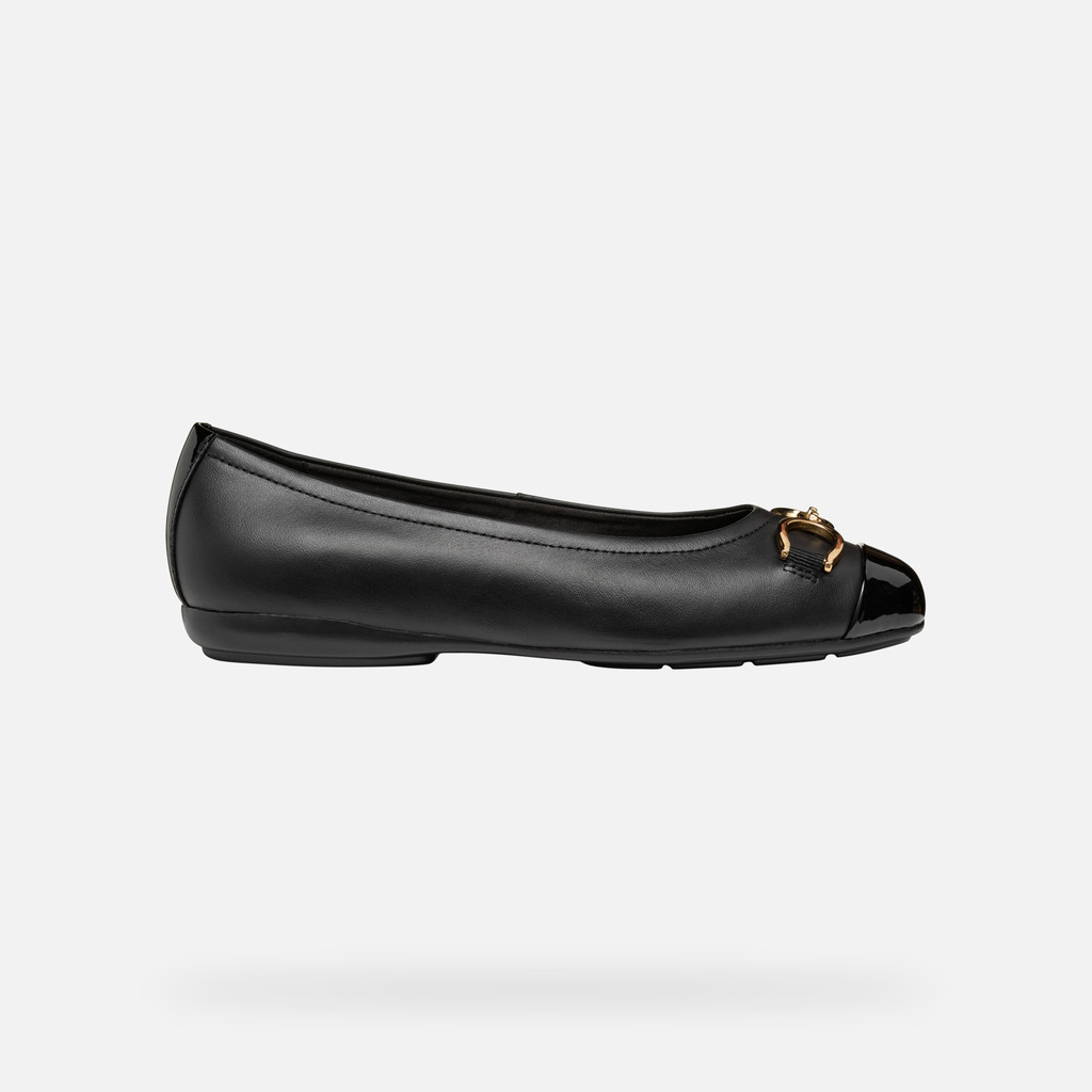 Ballerines GEOX Noir Pointure 38 — Cuir, Très Bon état, Occasion