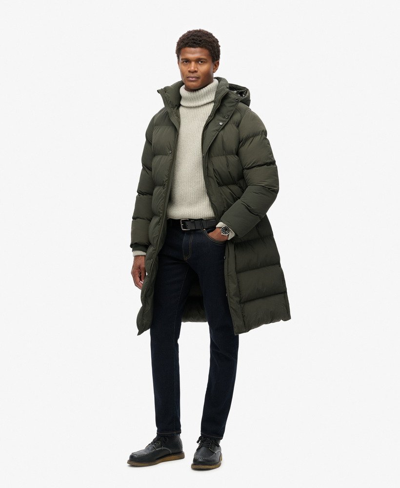 Doudoune longue à capuche, SUPERDRY