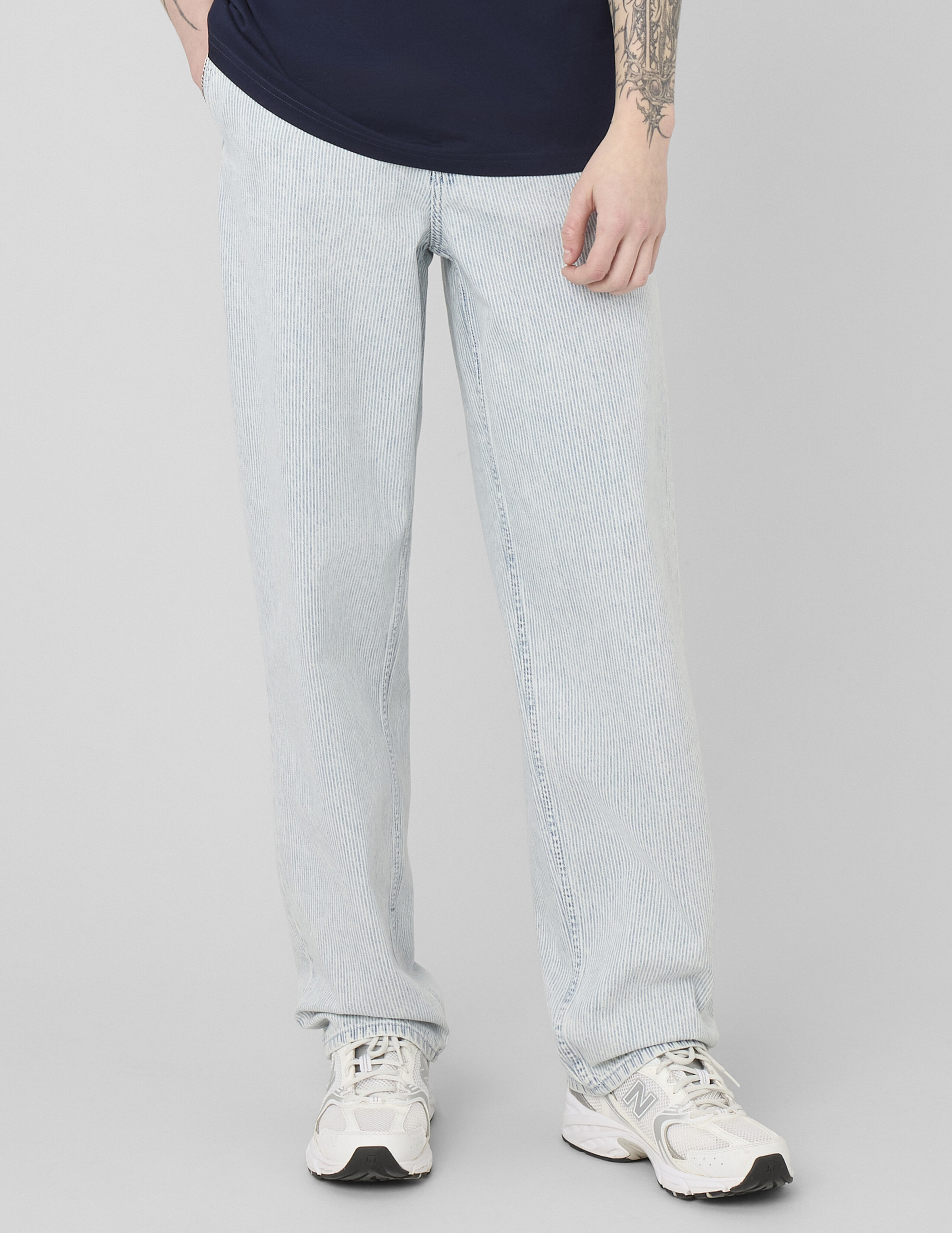 Pantalon loose rayé, BZB