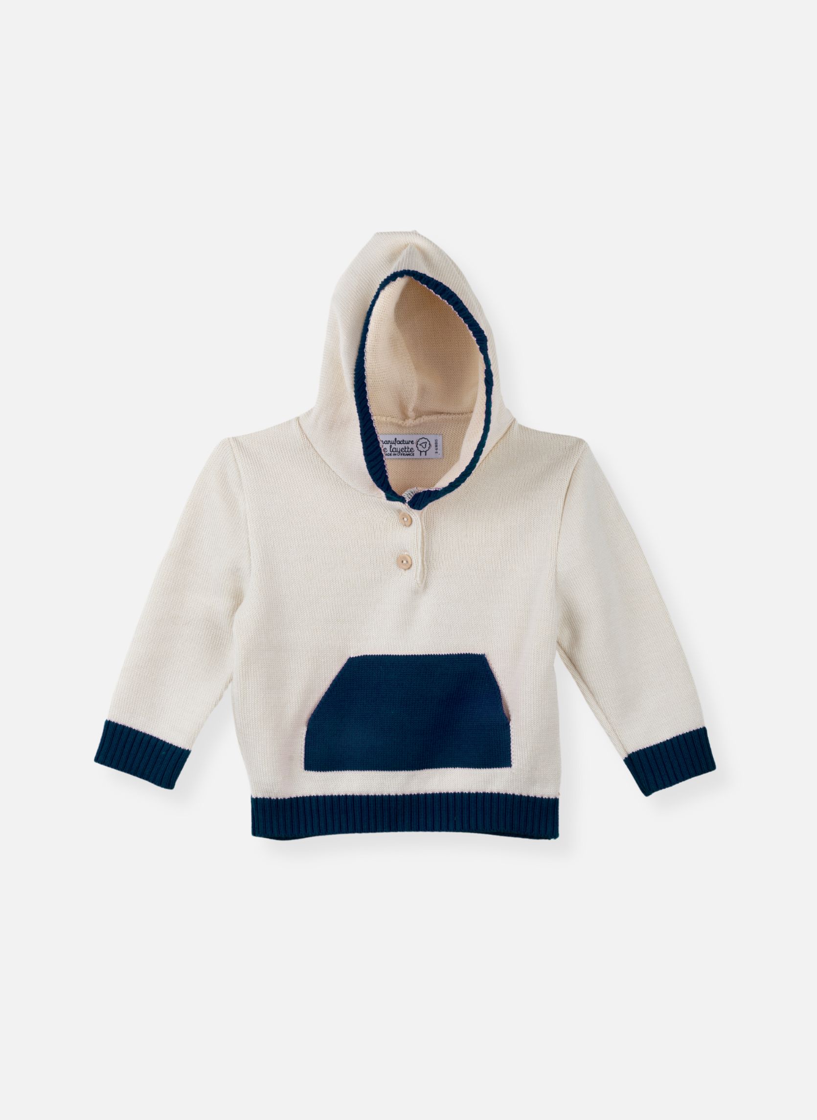 Pull bébé en coton biologique - Roby, LA MANUFACTURE DE LAYETTE