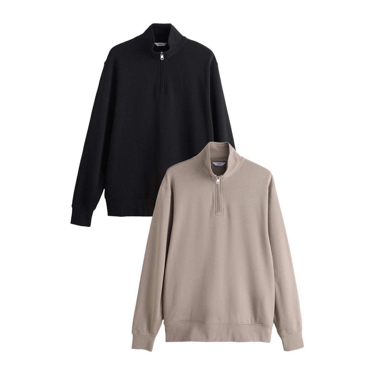 Sweat à col zippé en jersey, lot de 2, NEXT