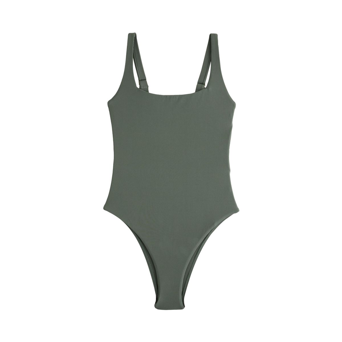 Maillot de bain à encolure carrée côtelé, NEXT