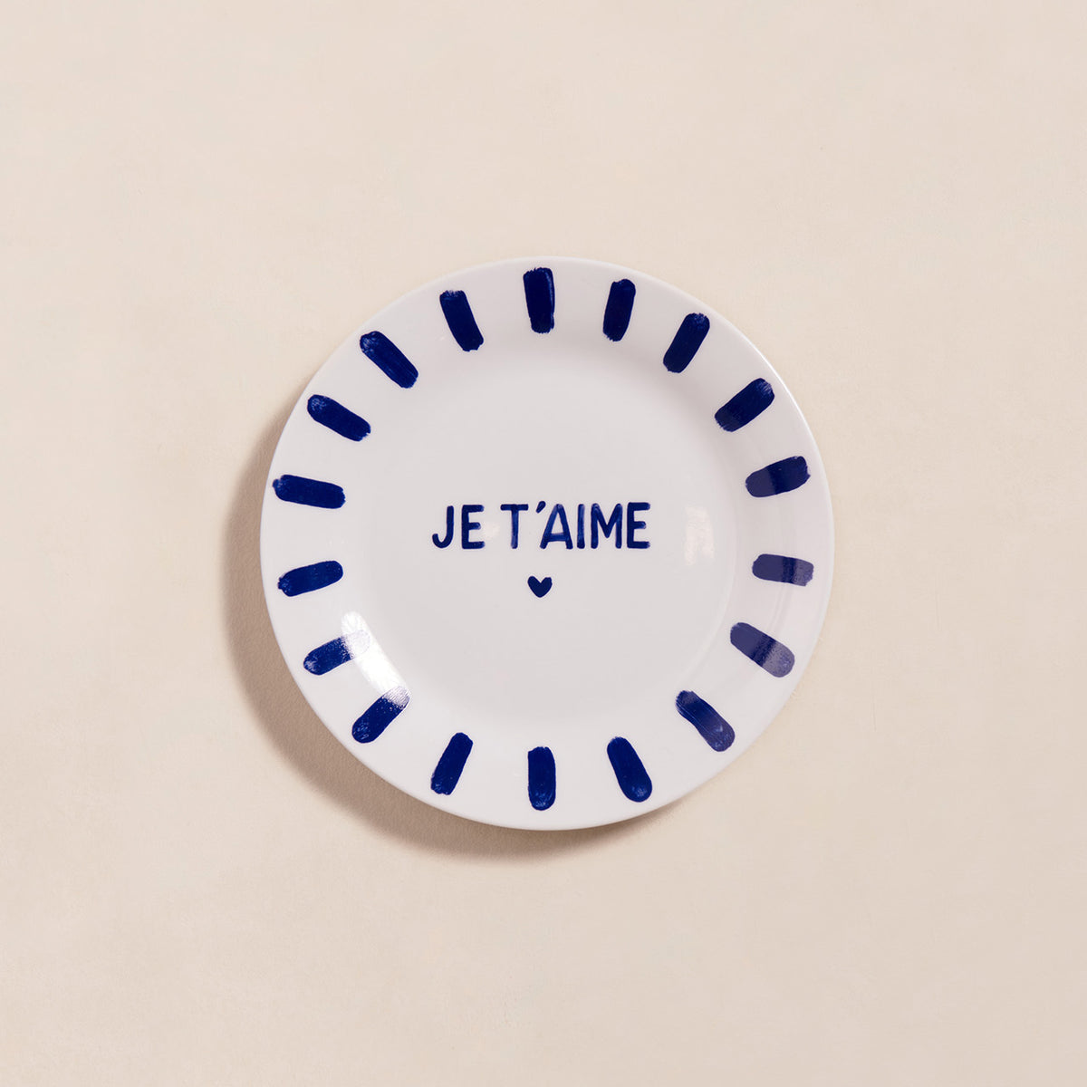 Assiette à dessert Je t'aime, ICONIQUES, EMOI EMOI