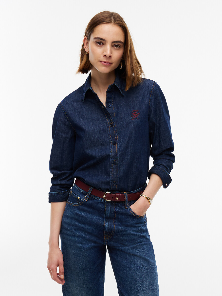 Chemise en denim manches longues, TOMMY HILFIGER