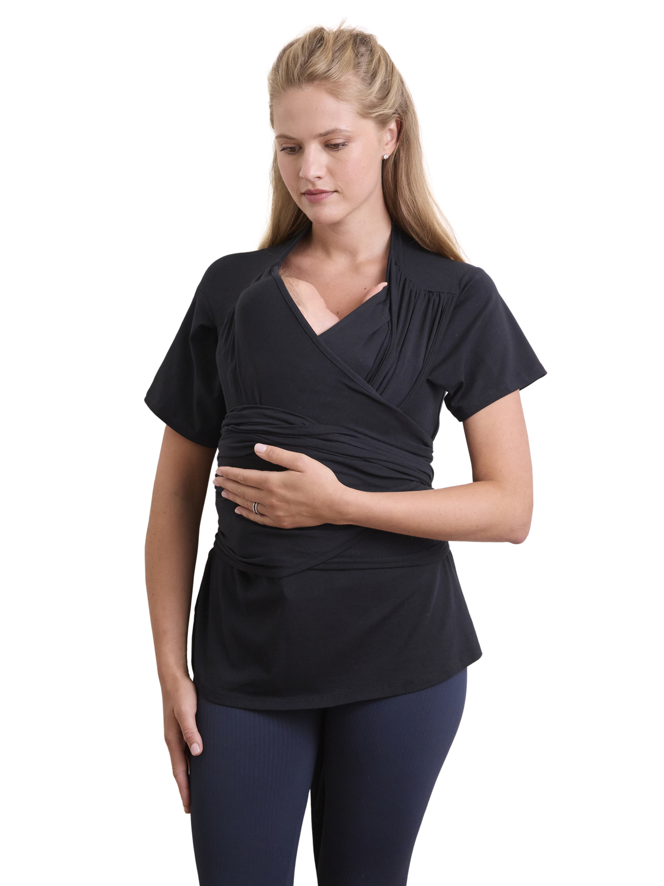 T-shirt peau à peau adulte mixte en coton biologique, VERTBAUDET