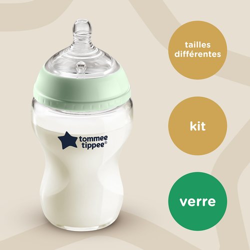 Kit naissance biberons verre closer to nature Tommee Tippee