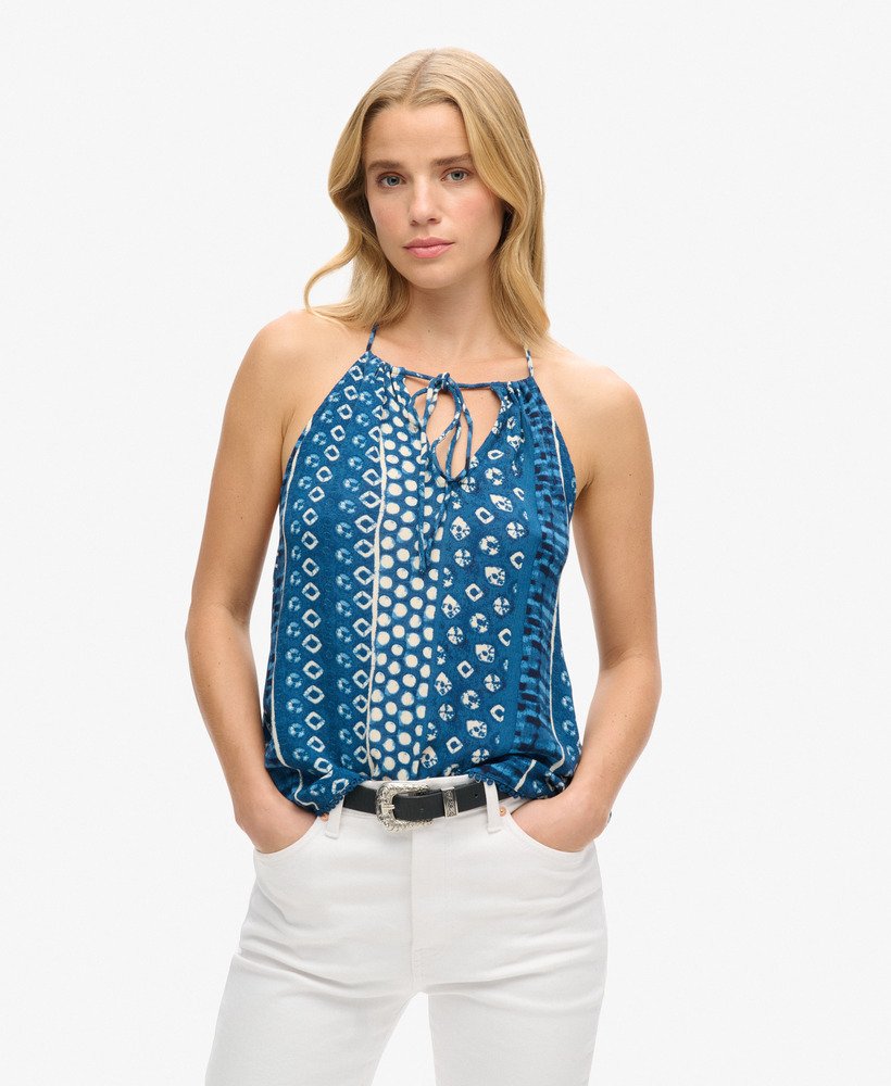 Top dos nu à imprimé plage, SUPERDRY