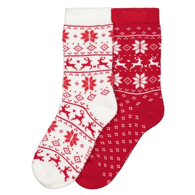 Комплект из двух пар носков новогодних Cocooning LA REDOUTE COLLECTIONS
