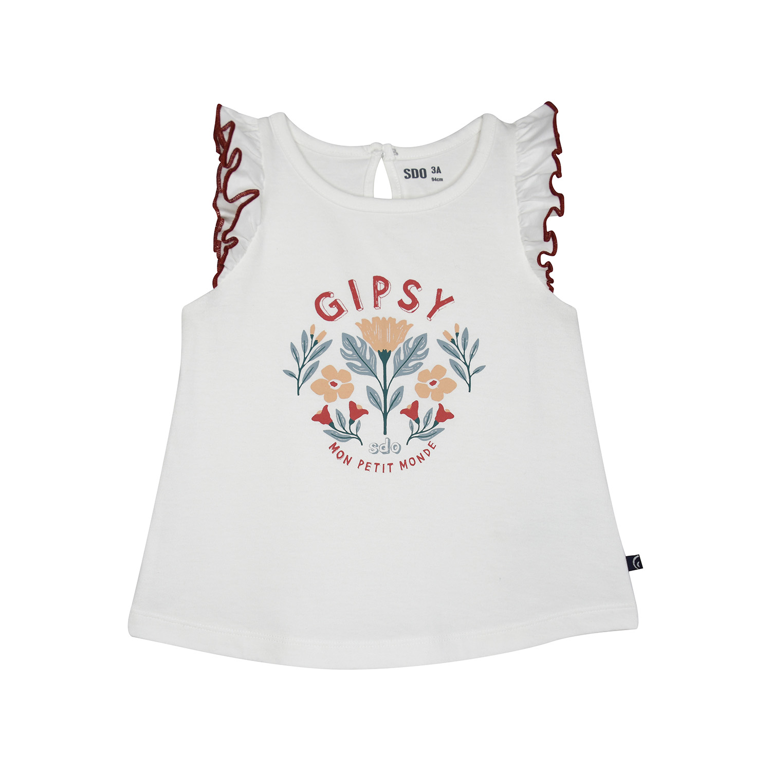 Tshirt lorenza sans manches enfant, SUCRE D'ORGE