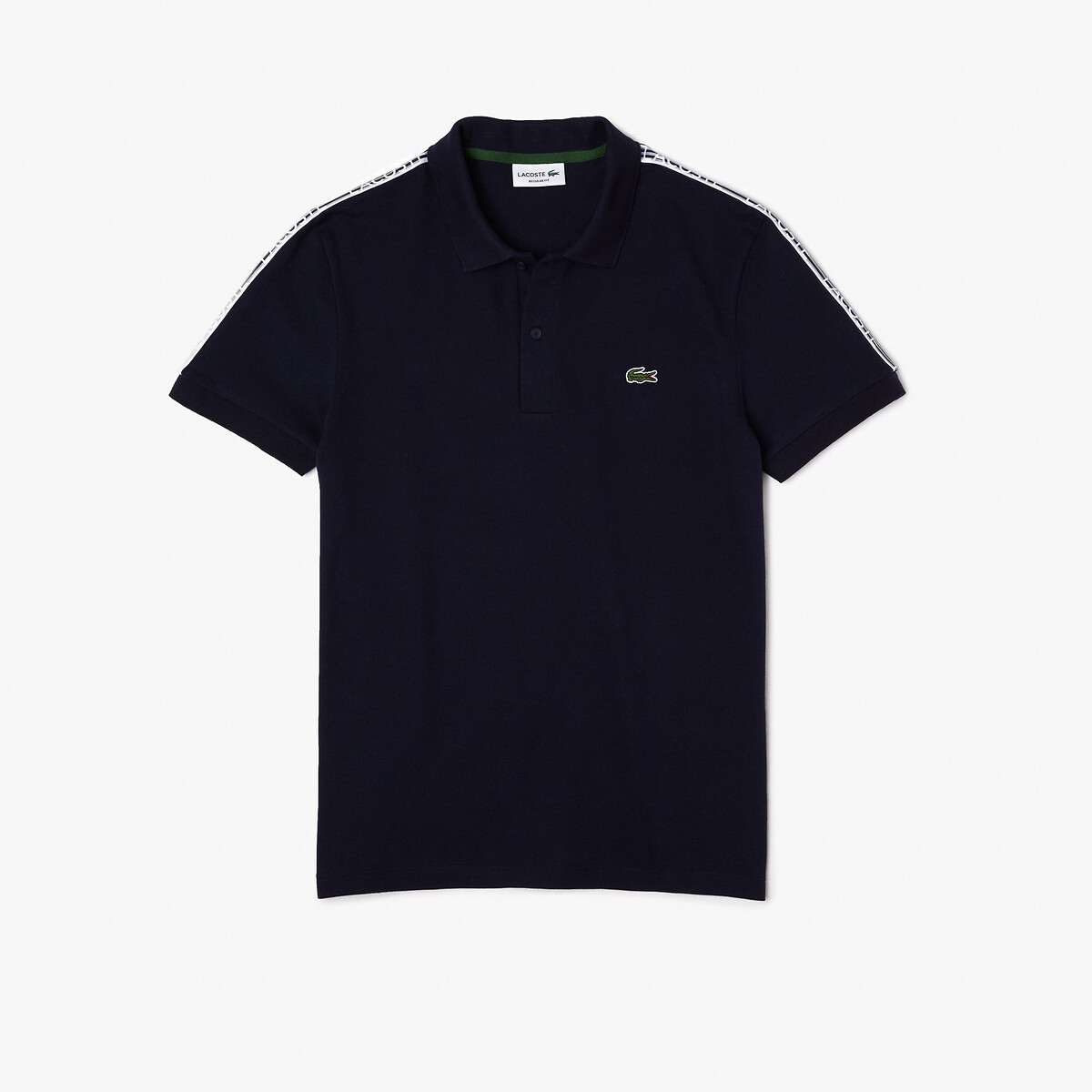 Embroidered Logo Polo Shirt in Cotton with Buttoned Collar and Short Sleeves