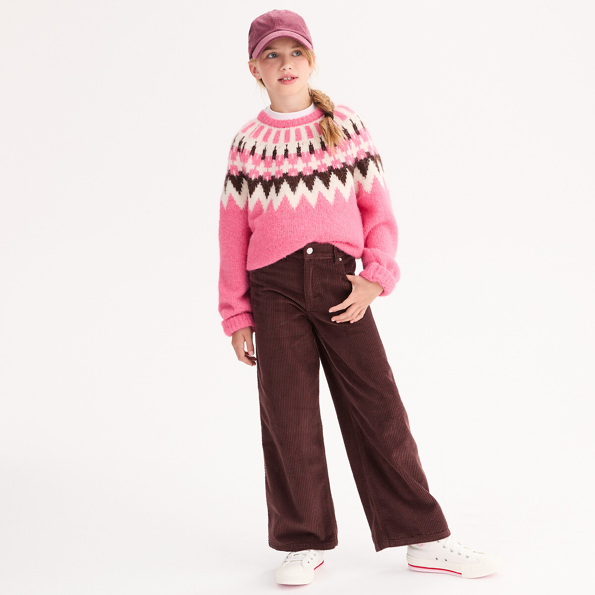 Pantalon large en velours côtelé