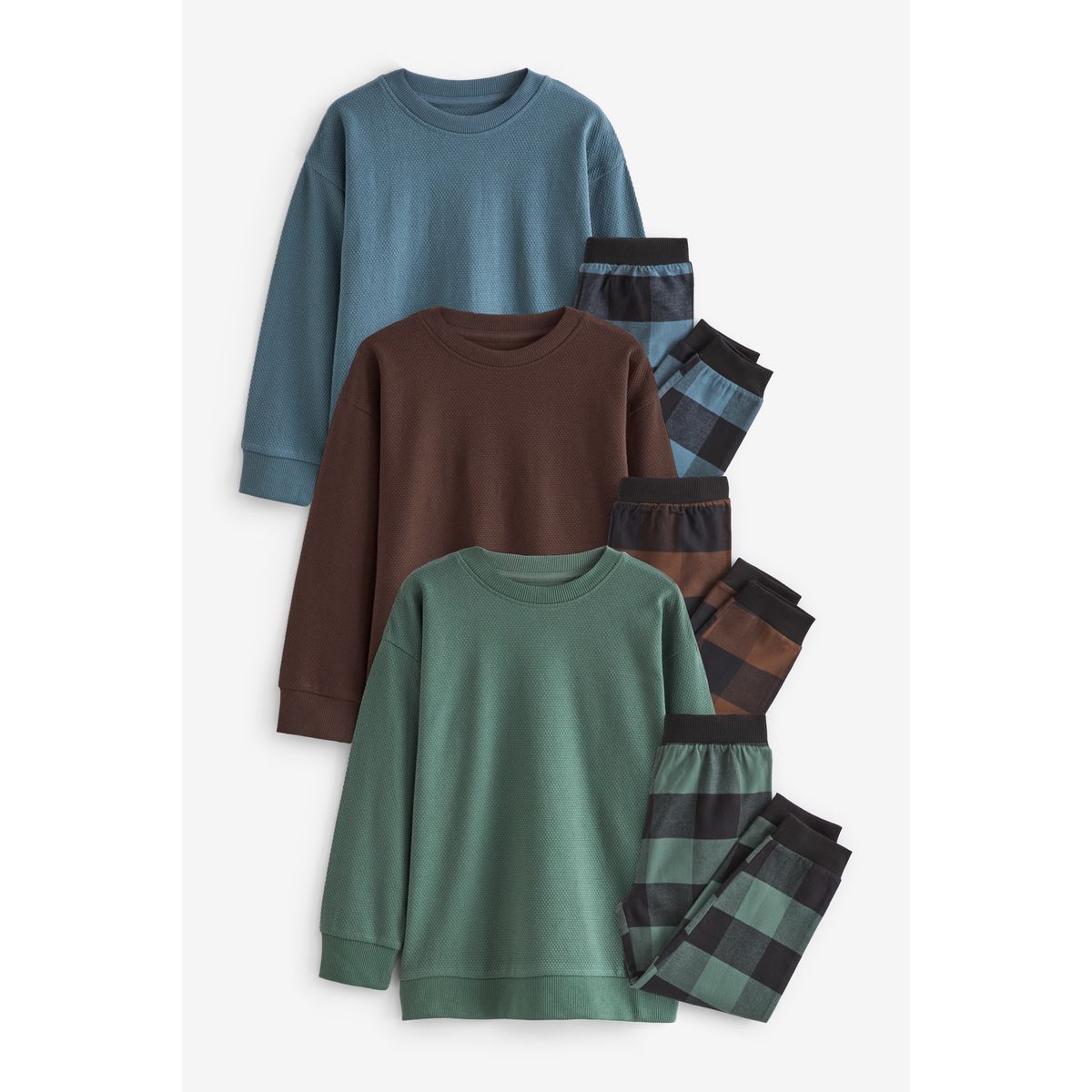 Pyjama tissé aux carreaux , lot de 3, NEXT