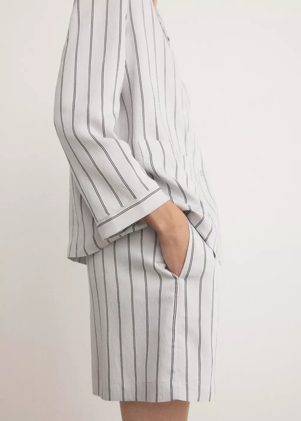 Short de pyjama à rayures, MANGO