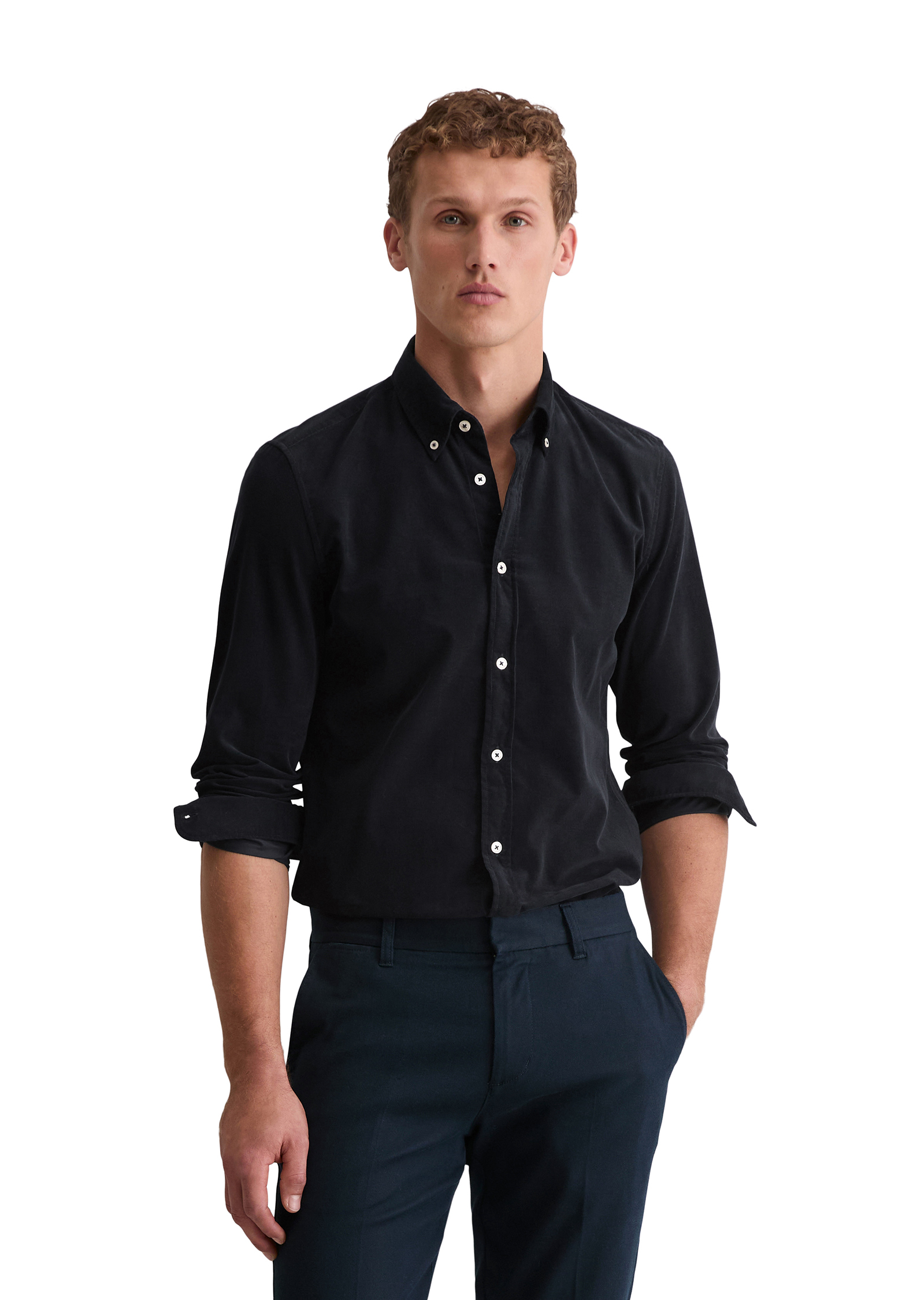 Chemise en velours côtelé shaped en pur coton bio, MARC O'POLO