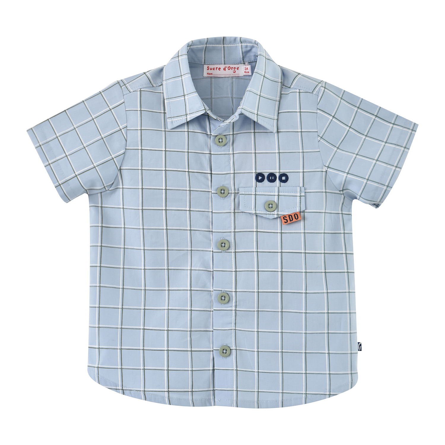 Chemise a carreaux ermanno, SUCRE D'ORGE
