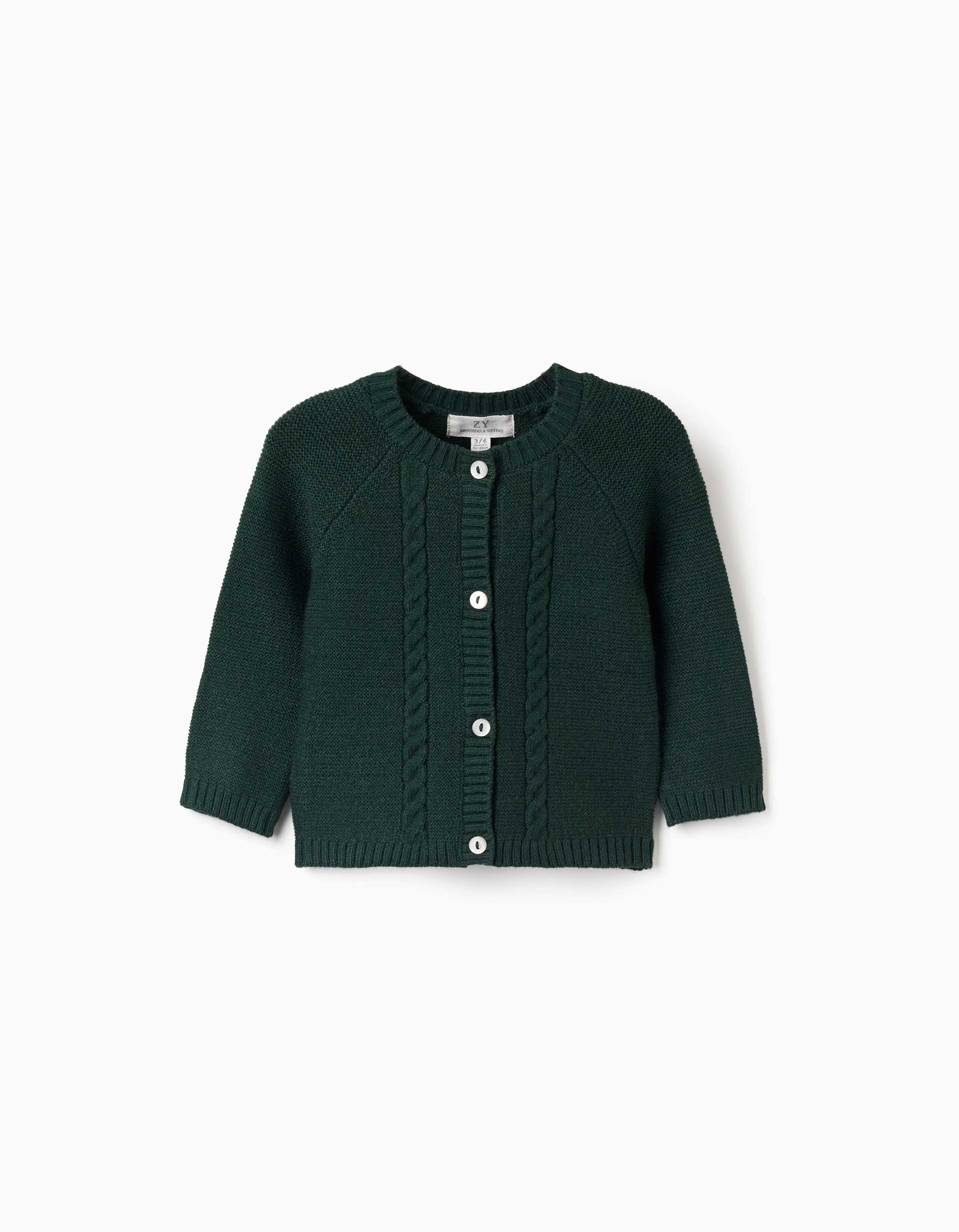 Cardigan en maille avec détails torsadés B&S, ZIPPY