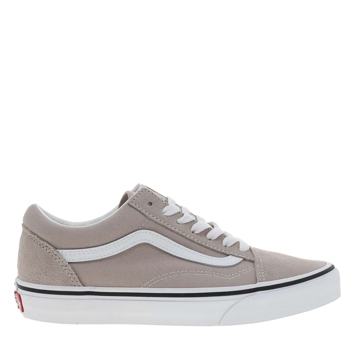 Baskets OLD SKOOL cuir talon plat, VANS