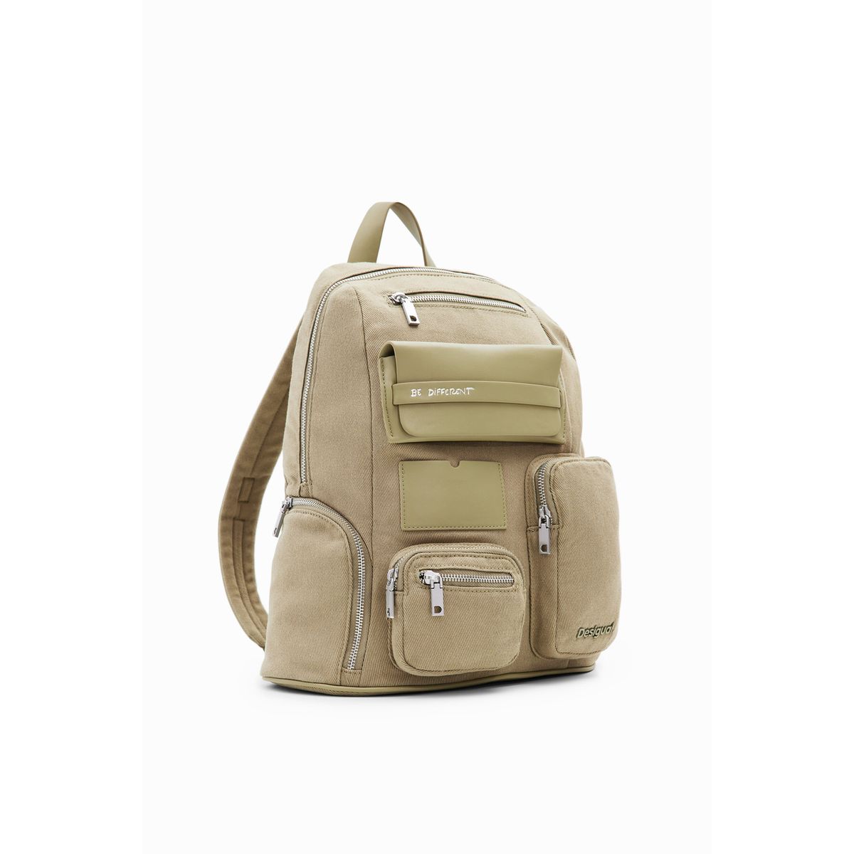 Sac dos l toile poches vert Desigual La Redoute