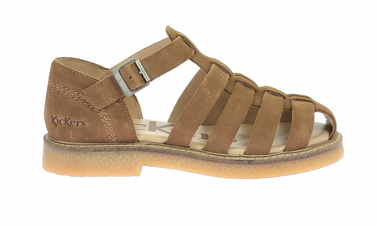 Kickers Sandalias de piel melocotón Kick Lergo