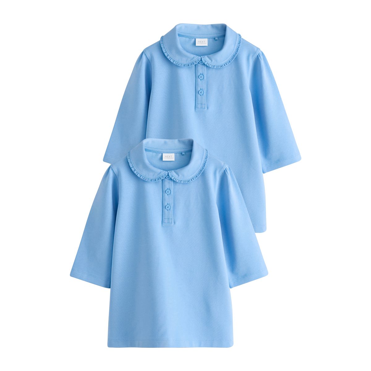 Polo coton stretch à volants fille, lot de 2, NEXT
