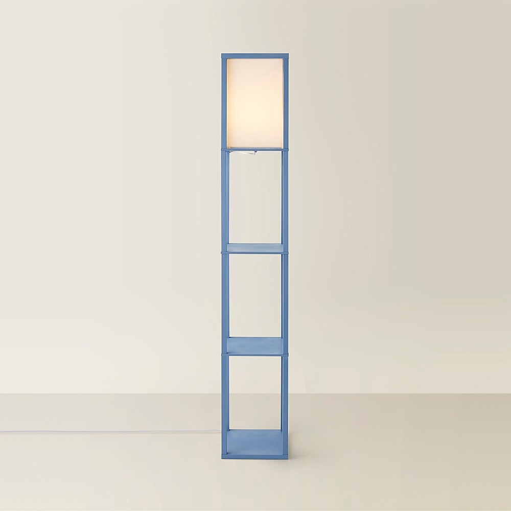 Scottie Painted Wooden Shelves Floor Lamp, SO'HOME