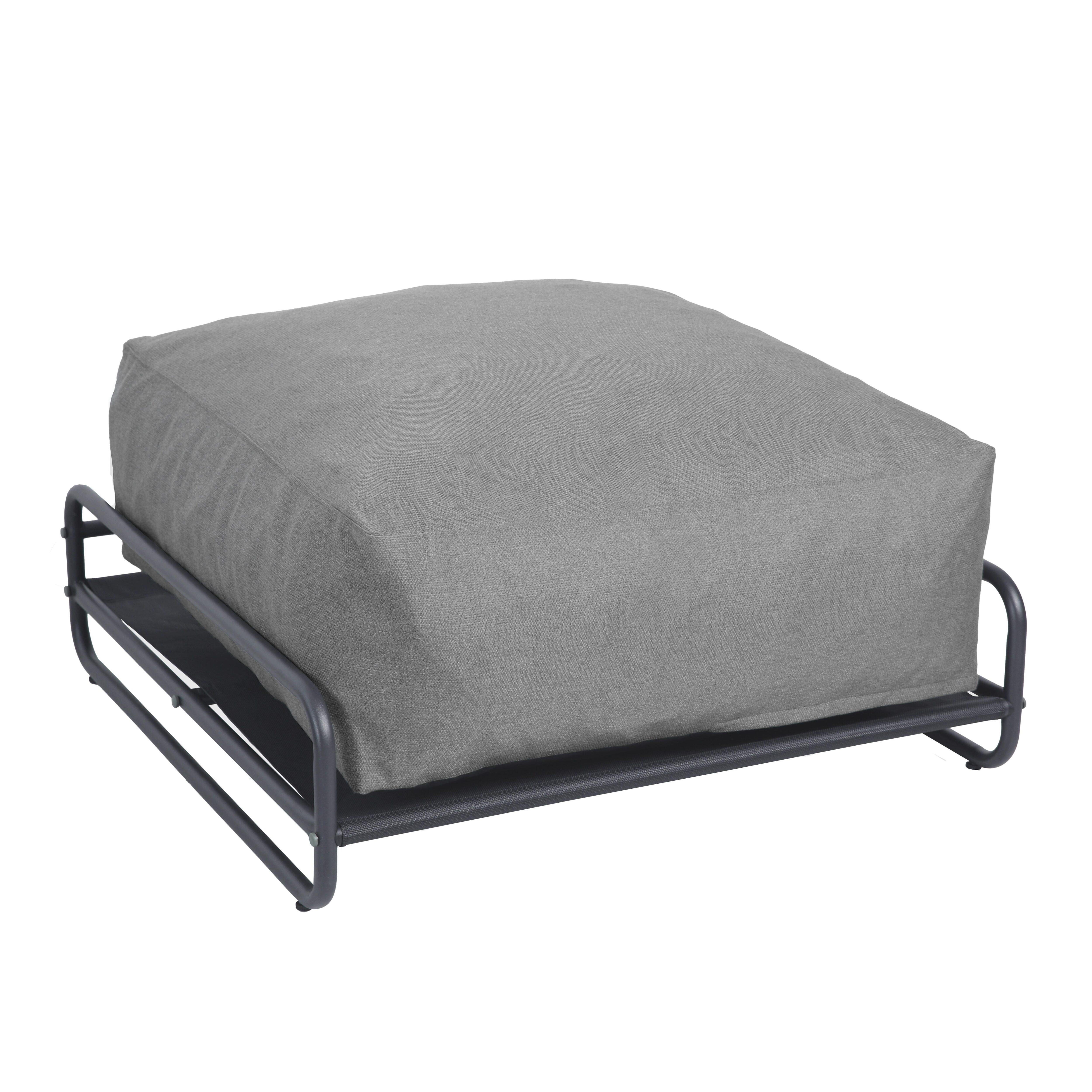 Pouf pour salon de jardin modulable avec structure, MIXI, OVIALA