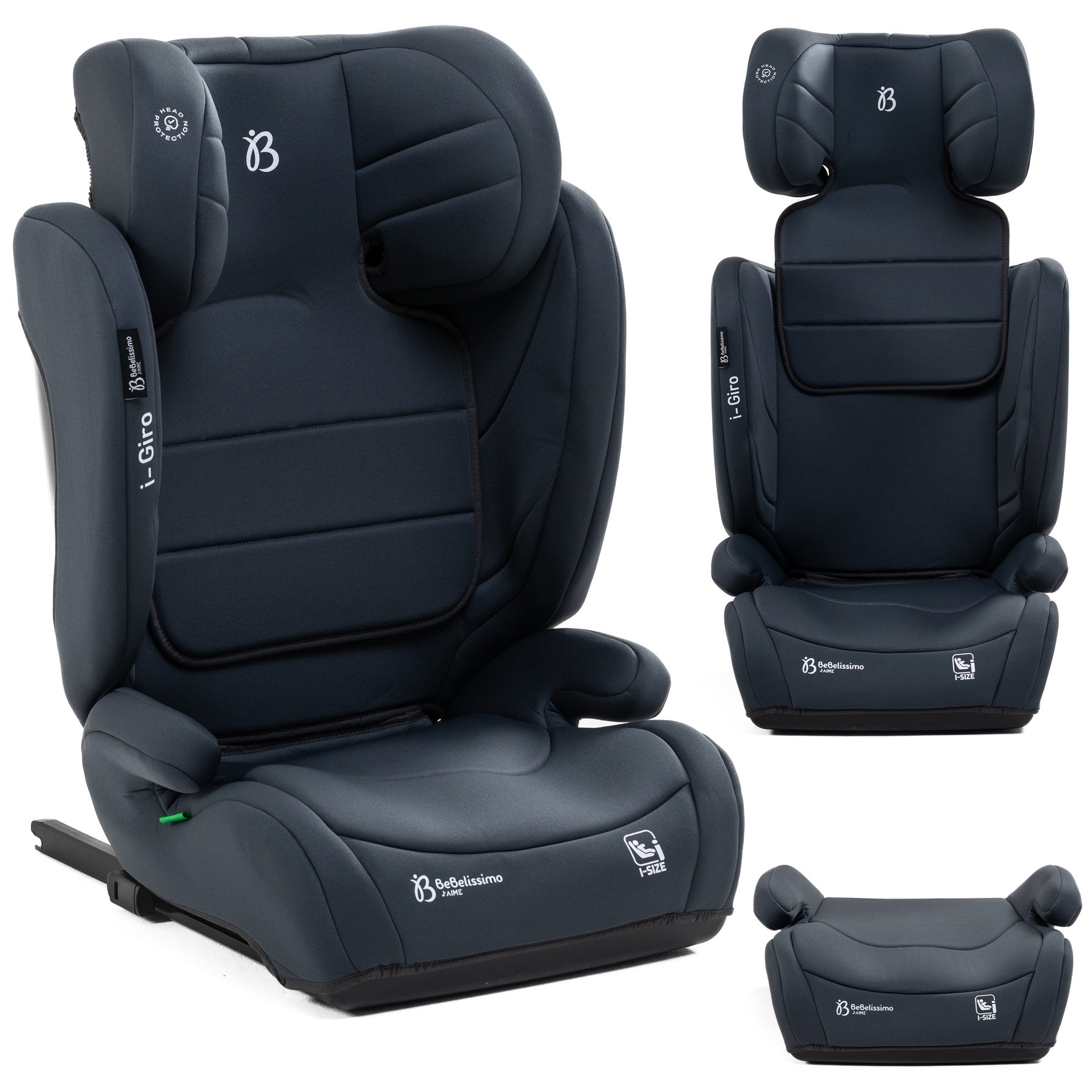 Siège auto Isofix - rehausseur I-size - 100 -150cm - i- Giro - gris foncé, BEBELISSIMO J'AIME