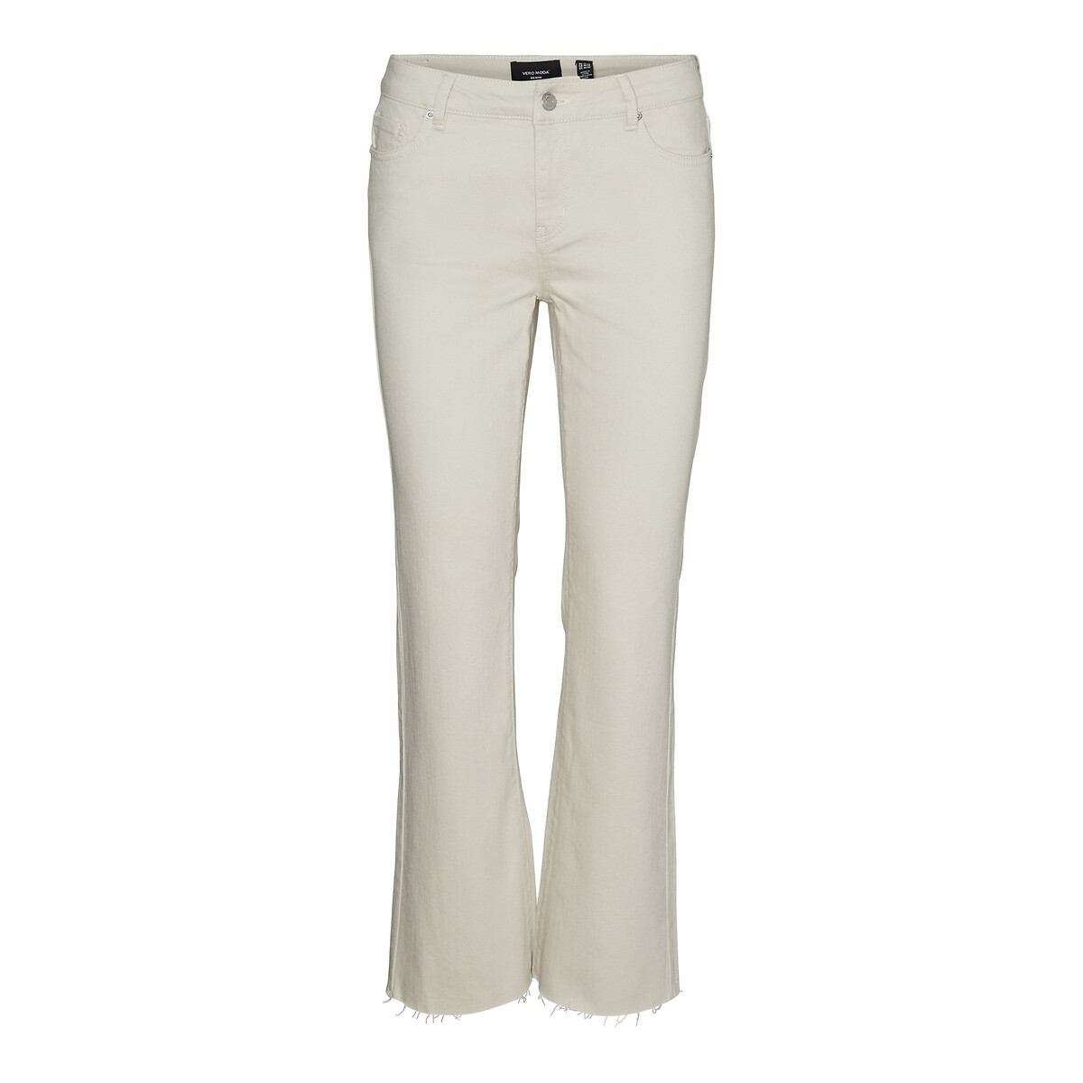 Image of Cotton Mix Flared Trousers