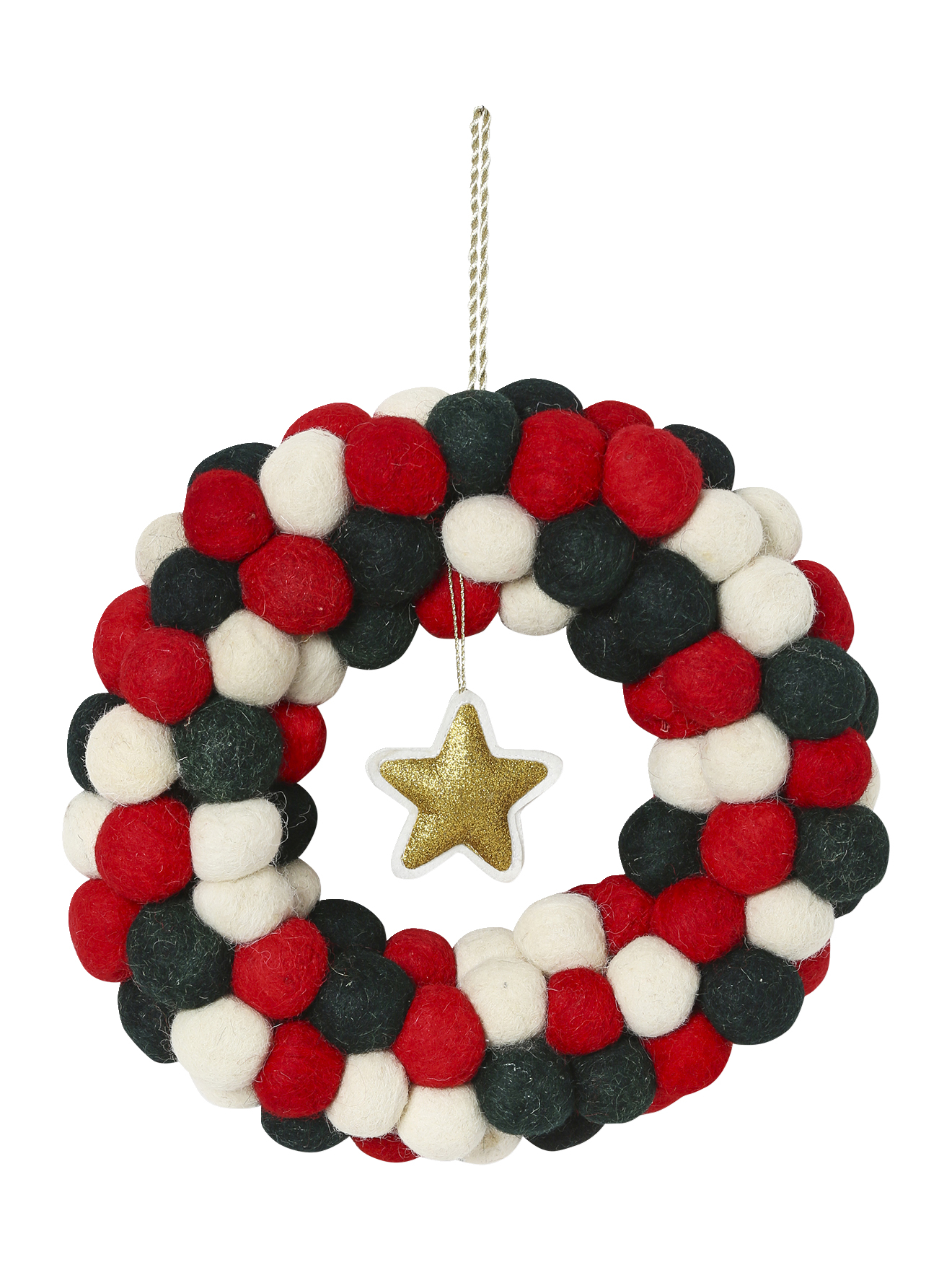 Couronne de Noël en feutrine, VERTBAUDET