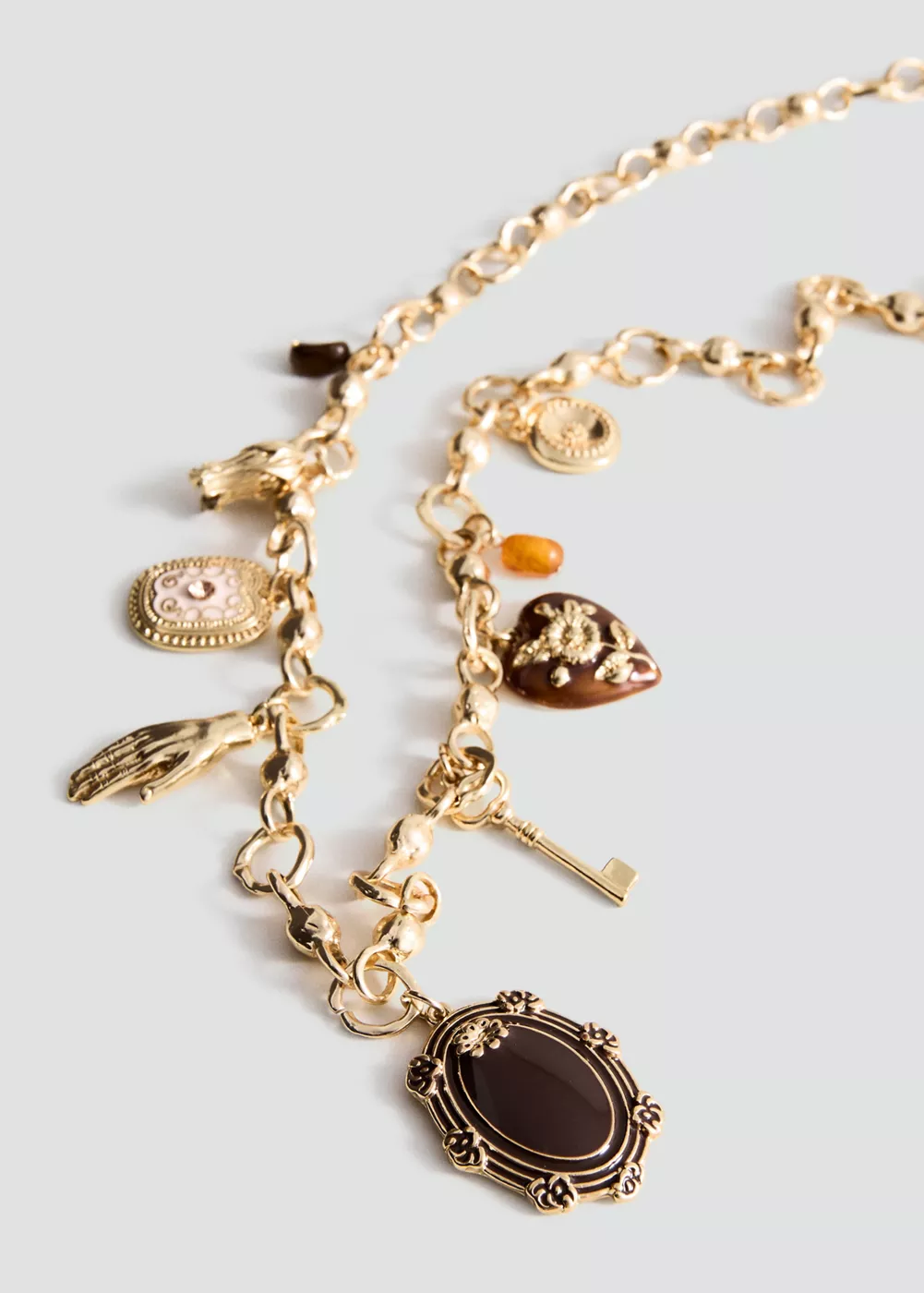 Collier perles combinées, MANGO