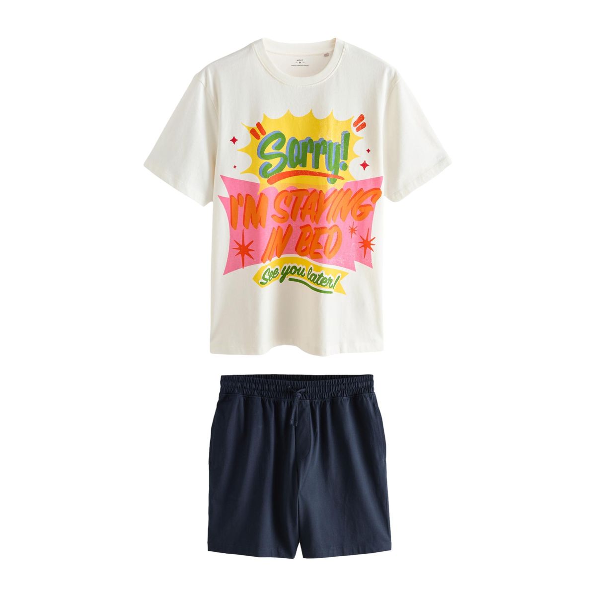 Pyjama en jersey à manches courtes avec motif, NEXT