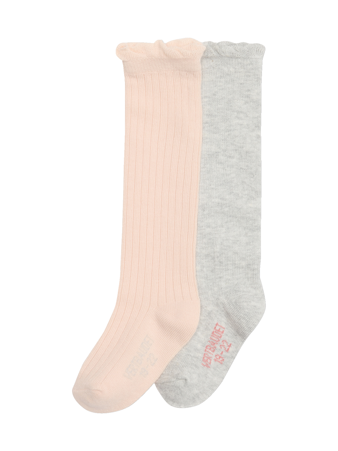 Lot de 2 paires de chaussettes hautes bébé, VERTBAUDET