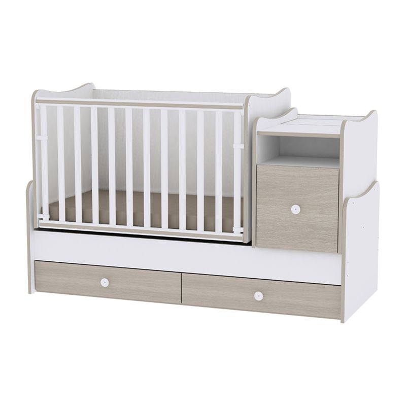 Lit Bébé JAD 60x120cm Avec Roulettes - Beige