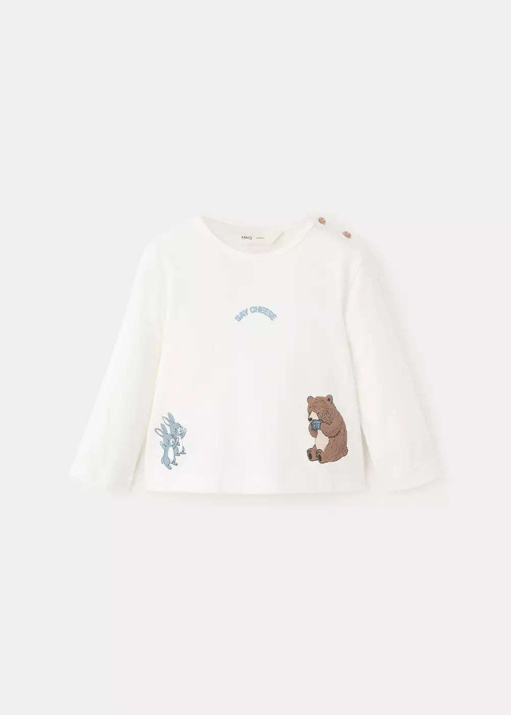 T-shirt en coton imprimé, MANGO BABY