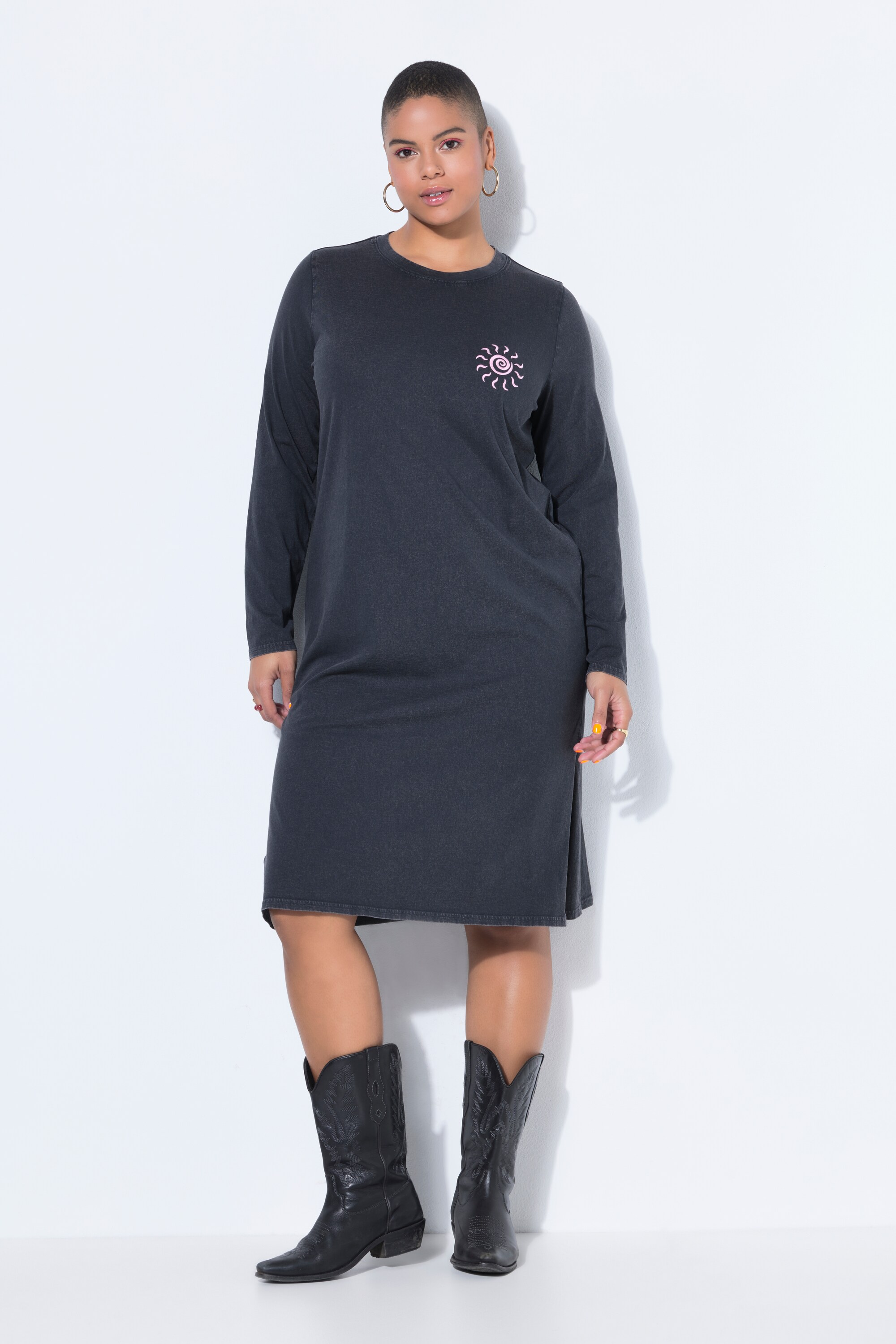 Robe midi en jersey, fentes sur les côtés, STUDIO UNTOLD