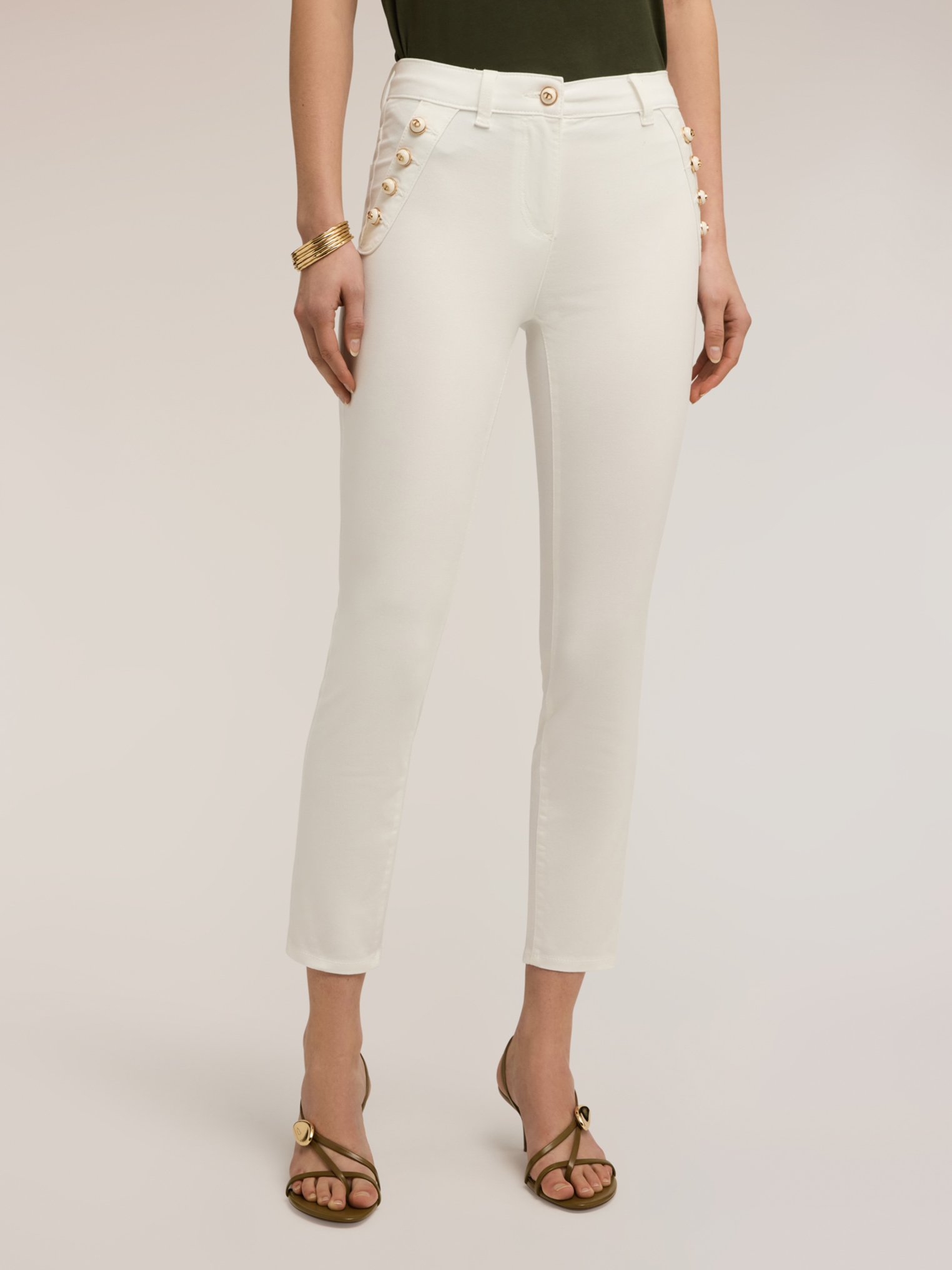 Pantalon slim en drill, MOTIVI