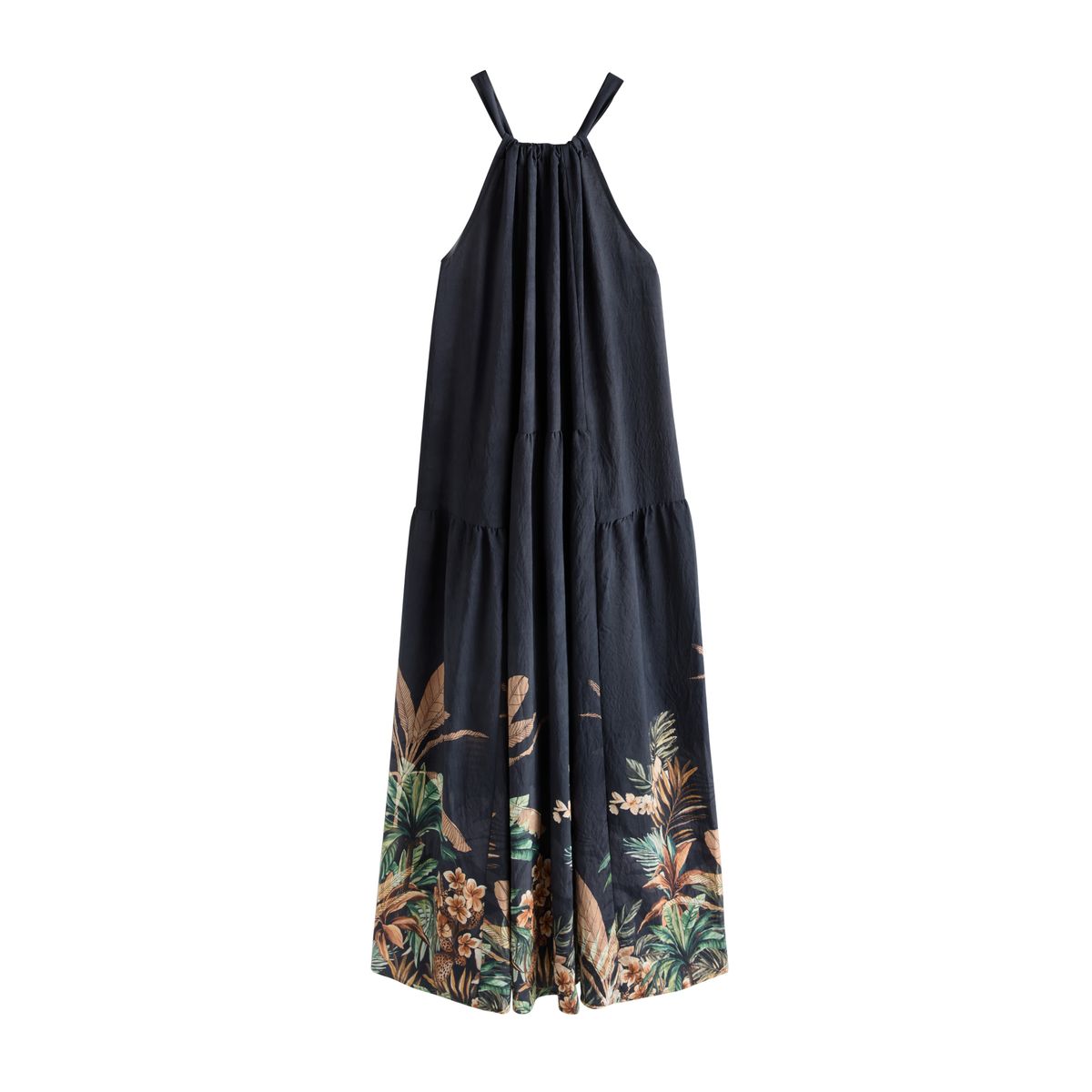 Robe longue à imprimé feuilles tropicales, NEXT